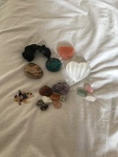Healing Crystals Mixed Lot including selenite, geode and Caribbean blue calcite