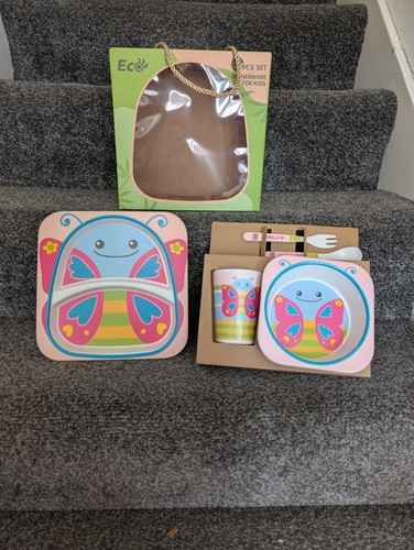 Kids bamboo dinnerware pcs - bamboo, 5