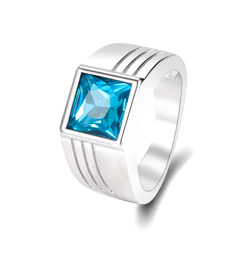 Chunky mens signet ring - ring, silver