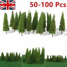 Set of 100 Conifer Trees - 55mm- Suitable for N/OO Gauge Model Railways Model