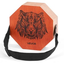 VEVOR Unique Cajon Box Drum Birch Wood Percussion Instrument with Guitar Strings