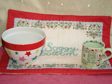 CATH KIDSTON, GARDEN PATH MUG, CHRISTMAS STAR PUDDING BASIN, BAKE OFF FABRIC MAT