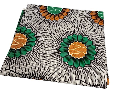 African print fabric - african, green