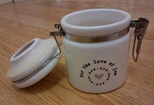 Sainsburys For The Love Of Jam Small Ceramic Porcelain Air Tight Lid Mason Jar