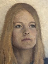 Vintage Oil Portrait Painting