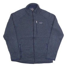 PATAGONIA Mens Blue Jacket M Polyester Zip Casual Outdoor Warm Layer
