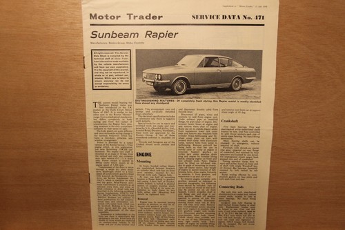 Original sunbeam rapier - original, arrow