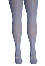 Vintage Mary Quant Seamed Vine Patterned Tights S/M, M/L, White