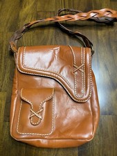 GAP Vintage Leather Crossbody Messenger Bag New