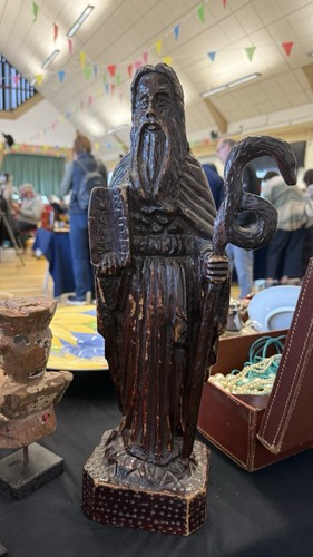 Antique carved wood figure - antique,