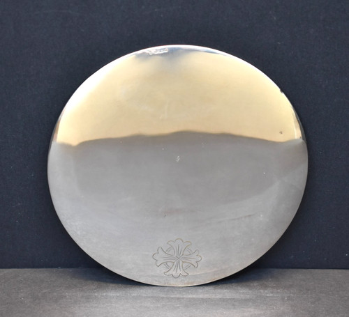 Vintage sterling silver disk - sterling,