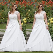 Satin Wedding Dresses Cap