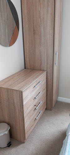 Oak effect single - single, wardrobe