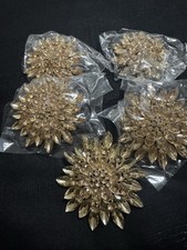 5 Champagne Brooches with