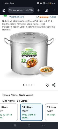 Nutrichef stainless steel 31l - stainless,