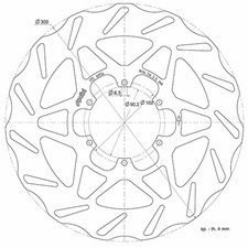 Brake disc Polini D.300 Derbi