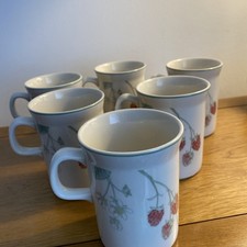 6 x Vintage Wedgwood Raspberry