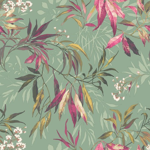 Botanical wallpaper sage green - botanical,
