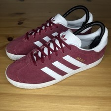 Adidas Originals Gazelle Red White Suede Trainers Size 5 UK CQ2874