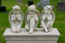 Memorial Angel Cherub Resin