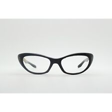 50s vintage cat eye glasses by Samco made in Italy. Black acetate optical frames
