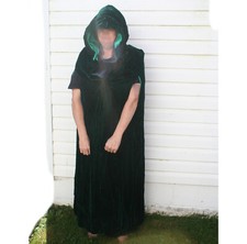Hooded Cloak Dark/Light Green
