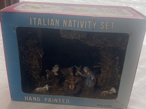Vintage italian nativity set - nativity,
