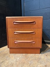 Can Deliver Mid-Century G Plan Fresco Bedside Chest of 3 Drawers A