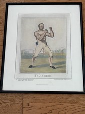 Bareknuckle Boxing Framed Lithograph  Print of Tom Cribb. "Super Rare"