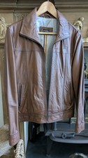 Men's Italian supple genuine leather jacket - Harrington style Size Small 36"