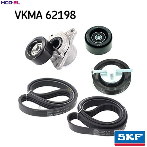 Vribbed belt set vkma 62198 - vribbed,
