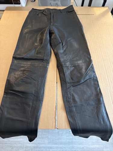 Vintage black genuine leather - genuine,