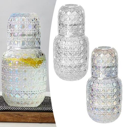 Glass bedside carafe with - bedside,