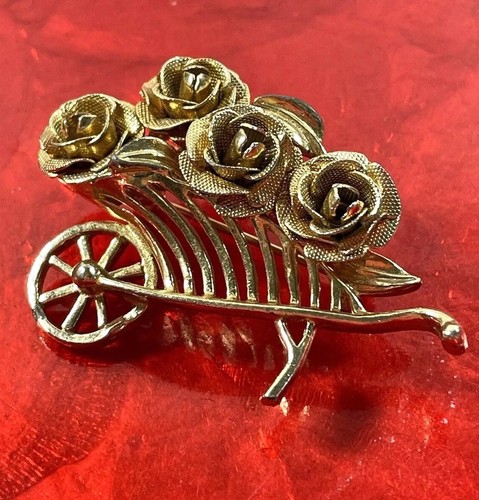 Vintage brooks flower cart - vintage,