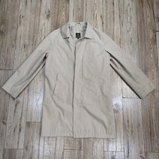 Harvie & Hudson Beige Waterproof Rain Mac Overcoat • M