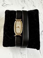 Ladies Pandora Double leather Wrap Oblong Diamond Watch 811020LS Sample Rare 