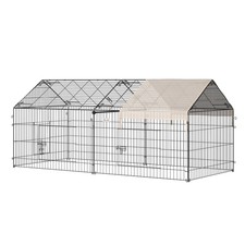 PawHut Rabbit Run w/ Cover - Beige, Refurbished