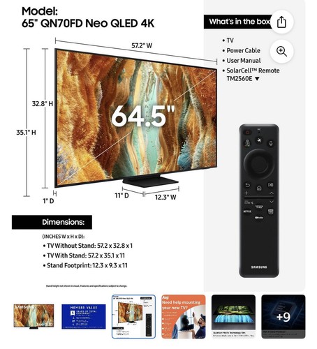 Samsung qn70fd 65in - qn70fd,