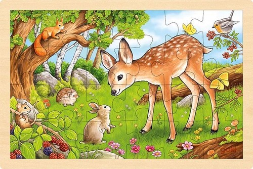 Goki wooden jigsaw - jigsaw, puzzle