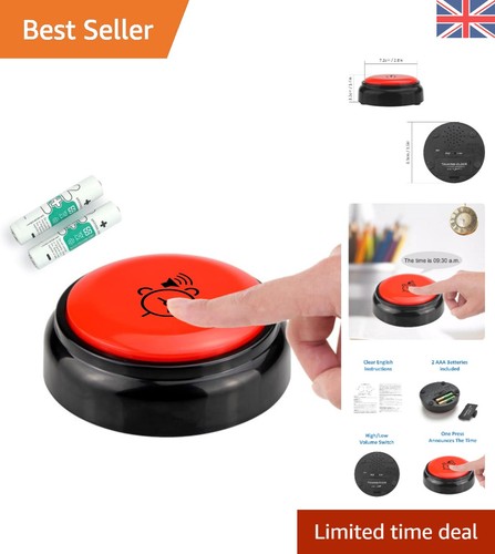 Talking clock announces - talking,