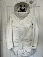 Men’s Nike Sportswear Tech Pack Down Fill White Parka Size M