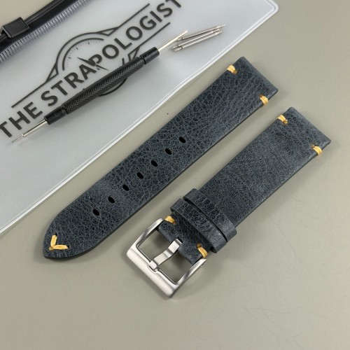 Grey leather vintage style - grey,