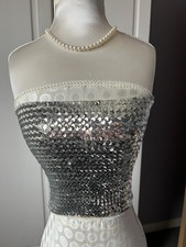 Sparkling Silver Sequin Boob