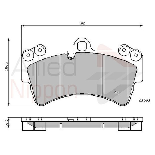 Brake pads set - for, touareg