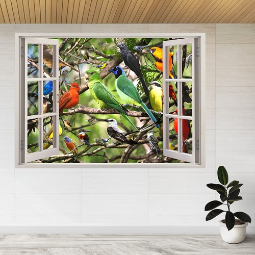 Bird collage parrot - collage, tree