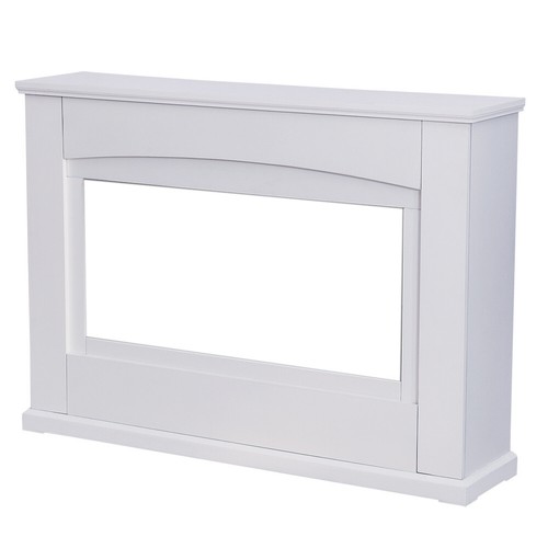 Modern white electric fire - 34",