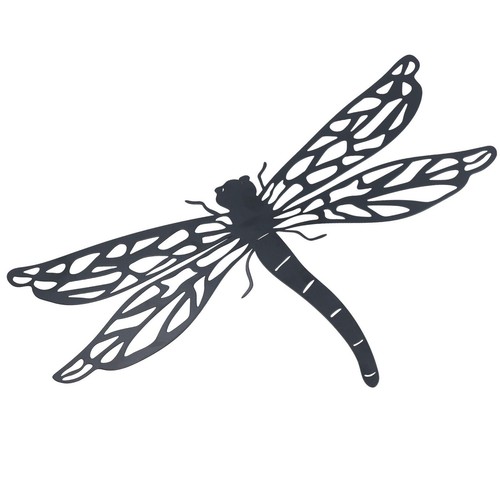 Black metal dragonfly - black,