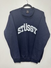 Stussy Reworked Vintage Sweatshirt UnisexEmbroidered Spellout Logo Crew Neck