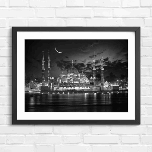 Malaysia mosque night lights - night,