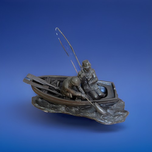 Vinyage bronze cast fishing - cast,